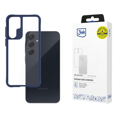 Прозрачен калъф с цветна защитна рамка Samsung Galaxy A55 5G - 3mk Satin Armor Case+ Blue