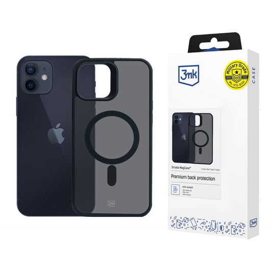 Смоук калъф за Apple iPhone 12/ iPhone 12 Pro - 3mk Smoke MagCase