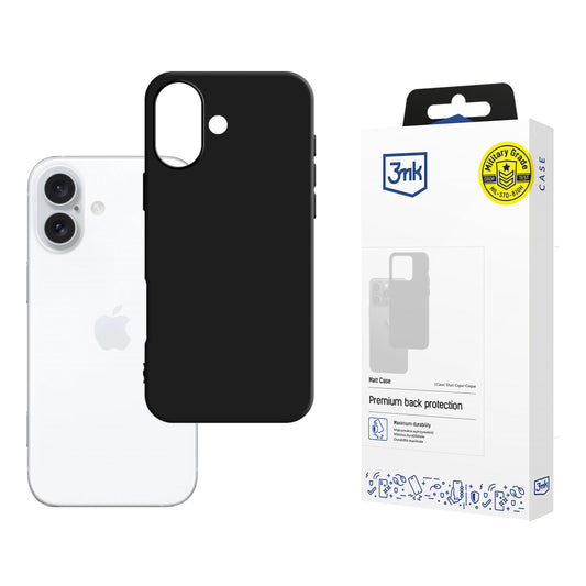 Матов калъф за Apple iPhone 16 - 3mk Matt Case black