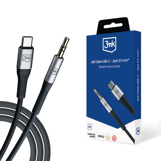 Кабел стерео 3mk AUX Cable USB-C - Jack 3,5 mm