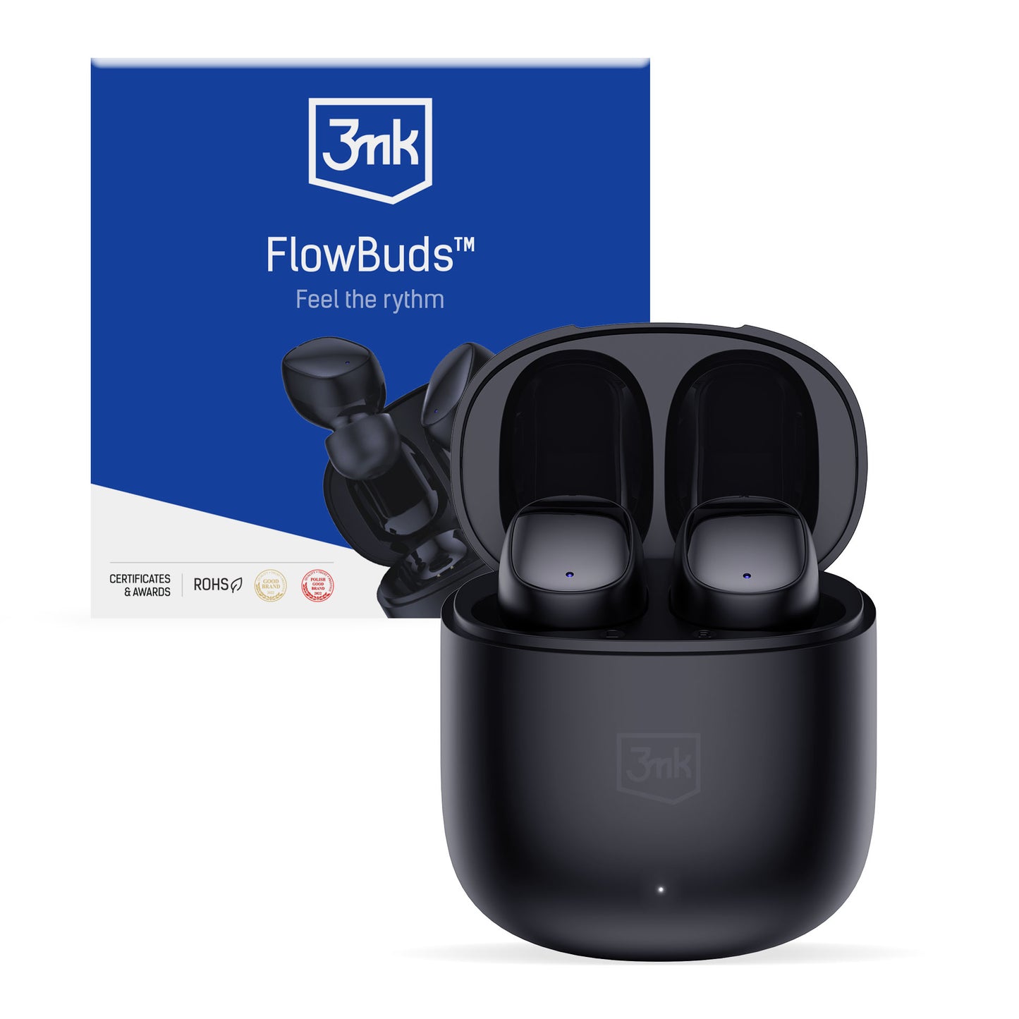 Безжични Bluetooth слушалки - 3mk FlowBuds Black