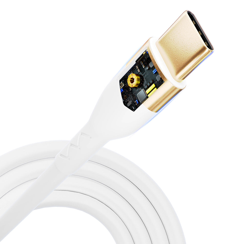 Кабел силиконов 3mk Hyper Silicone Cable C to C 2m 100W White