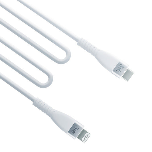 Кабел силиконов - 3mk Hyper Silicone Cable Type-C to Lightning 20W 3A White