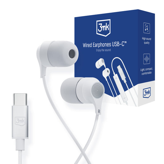 Слушалки жични - 3mk Wired Earphones USB-C