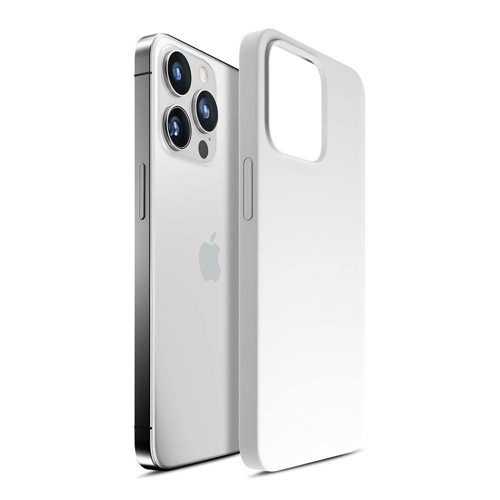 Apple iPhone 13 Pro - 3mk Hardy Silicone MagCase Silver-White