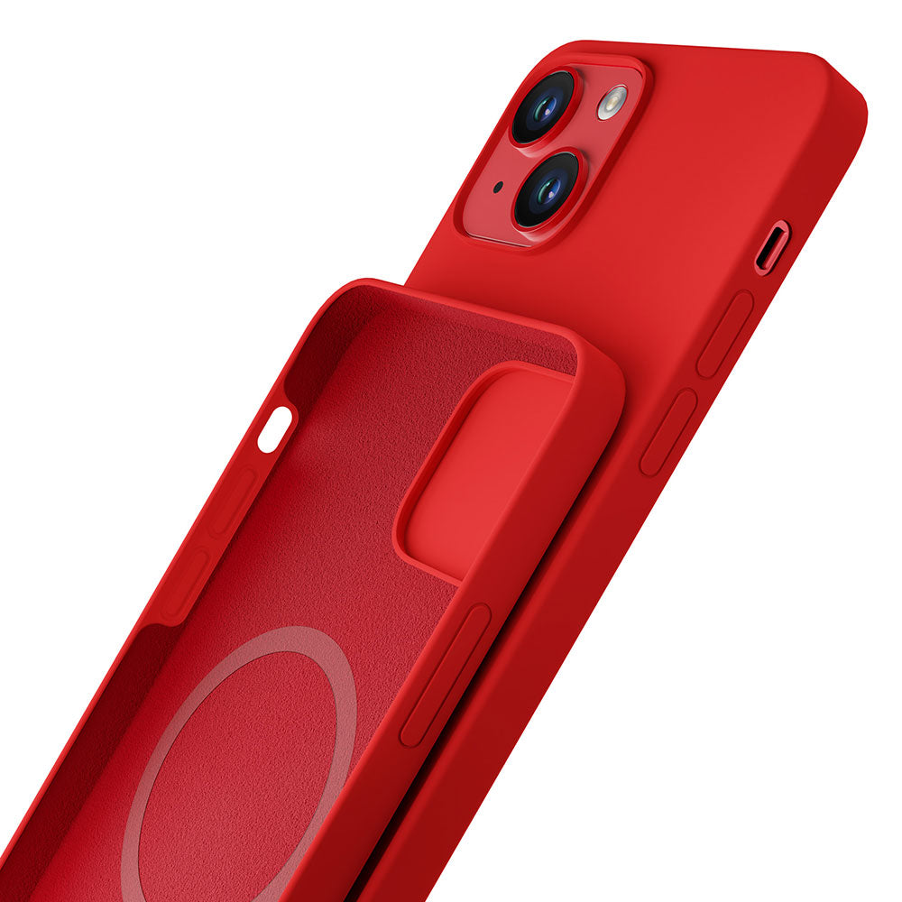 Силиконов калъф за Apple iPhone 14 Plus - 3mk Hardy Silicone MagCase Red