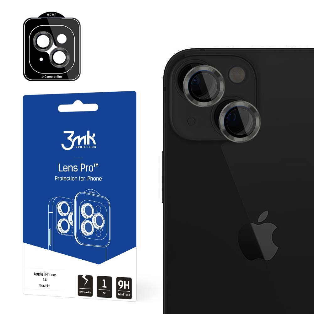 Протектор за камерата на Apple iPhone 15 - 3mk Lens Protection Pro Graphite