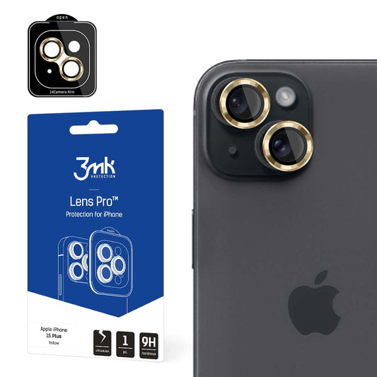 Протектор за камерата на Apple iPhone 15 Plus - 3mk Lens Protection Pro Yellow