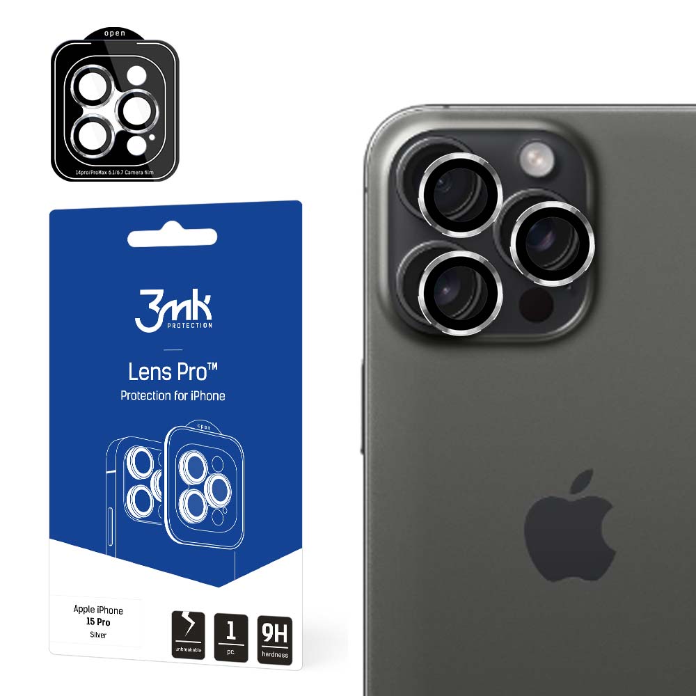 Протектор за камерата на Apple iPhone 15 Pro - 3mk Lens Protection Pro Silver