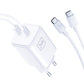 Комплект бързо зарядно с два кабела - Hyper Charger PD 45W+USB Cable C to C White