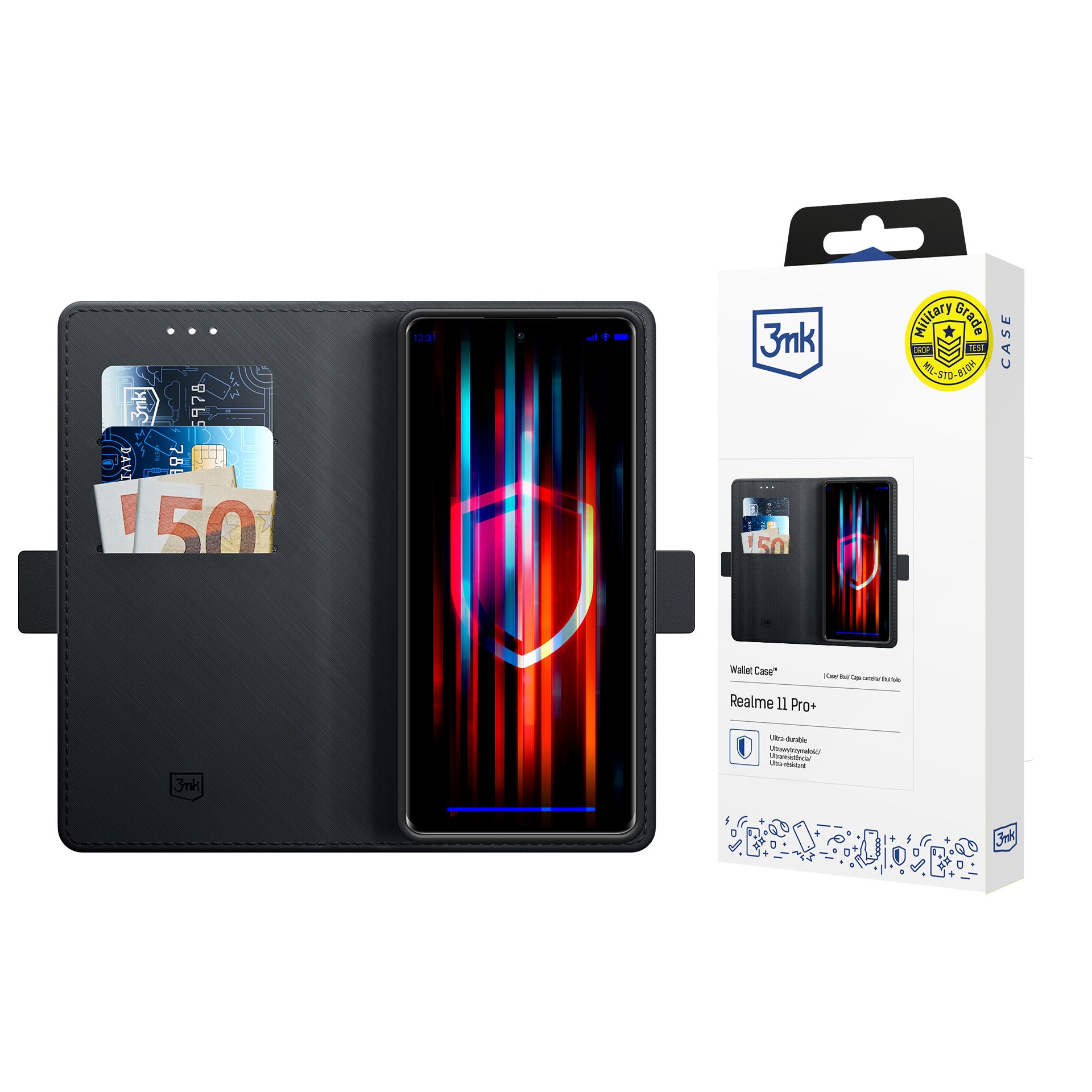 Калъф тефтерче за Xiaomi Realme 11 Pro+ - 3mk Wallet Case