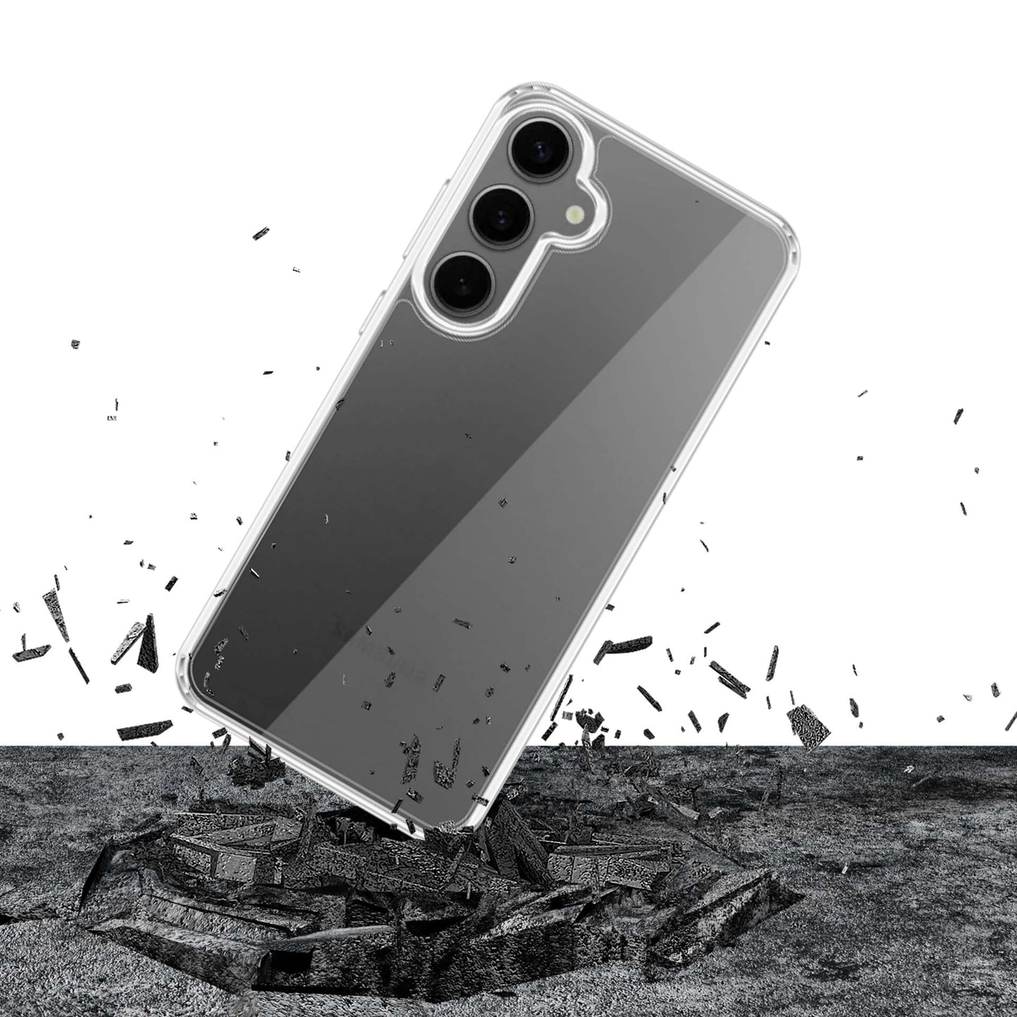 Прозрачен калъф с прозрачна защитна рамка за Samsung Galaxy S25+ - 3mk Armor Case